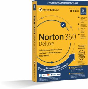 Norton 360 Deluxe – 5 laitetta, 1 vuosi